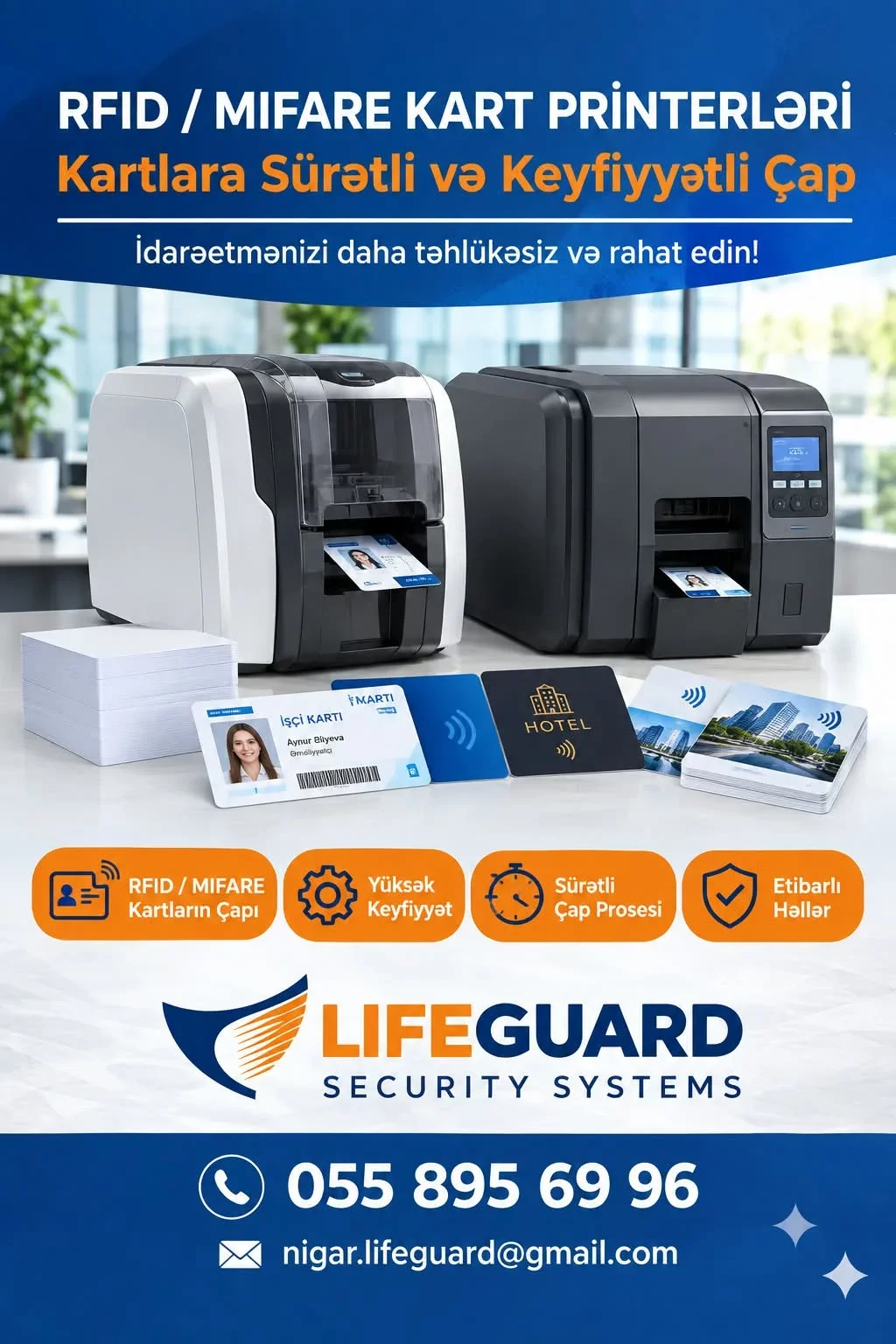 Kart capi ucun printer — Təhlükəsizlik