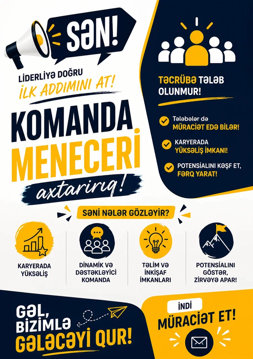 Komanda Meneceri tələb olunur
