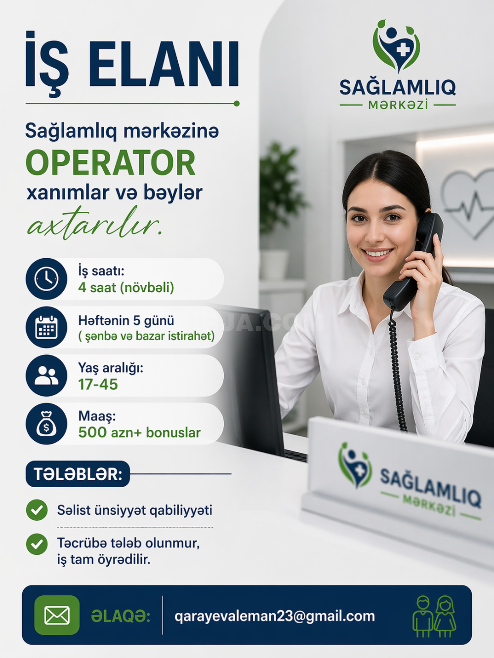 İş təklif edirəm