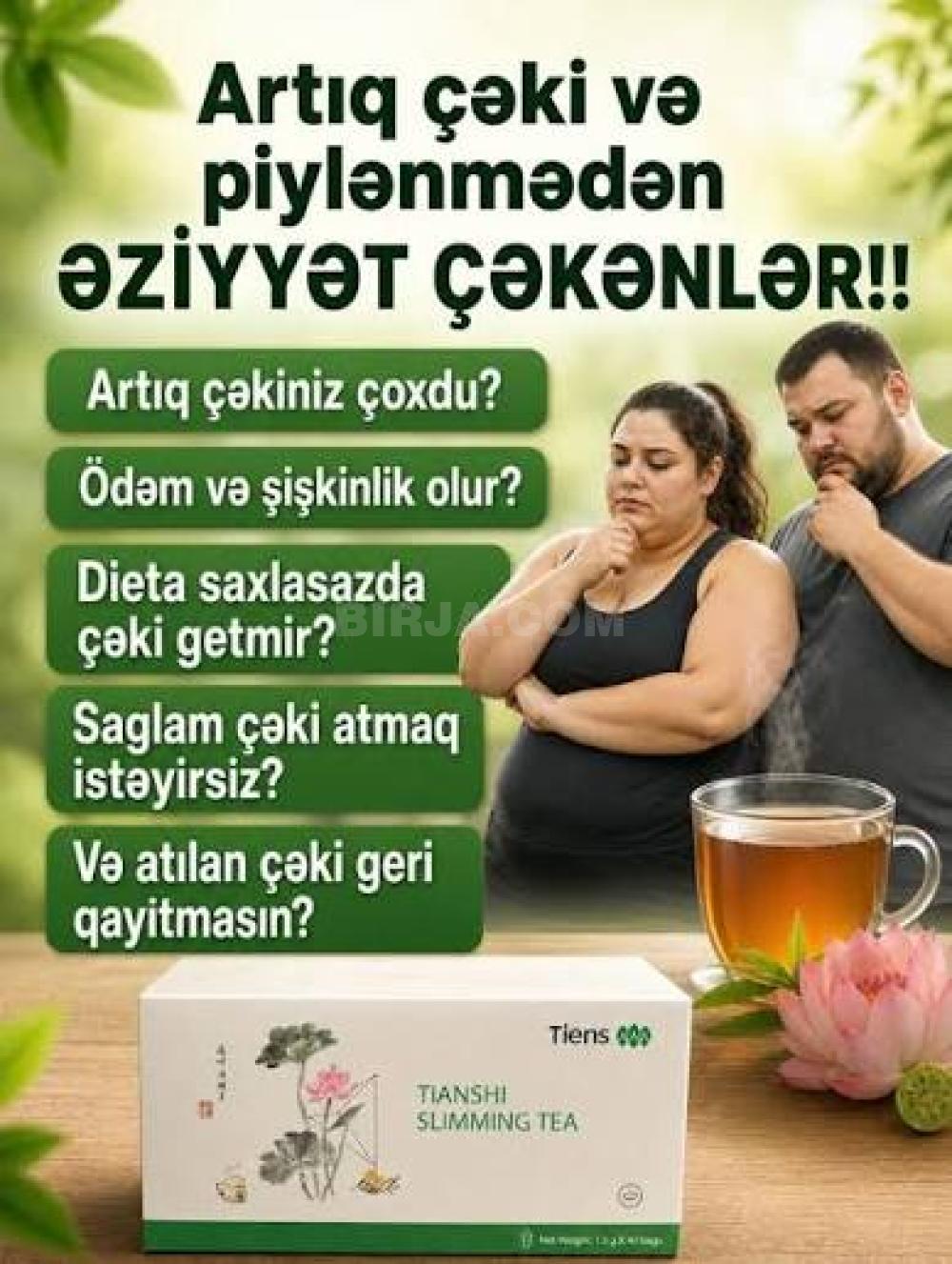 Sliming Çay -Arıqladıcı müalicəvi təmizləyici təbii yaşıl çay 