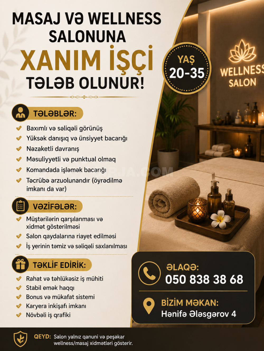 İş təklif edirəm