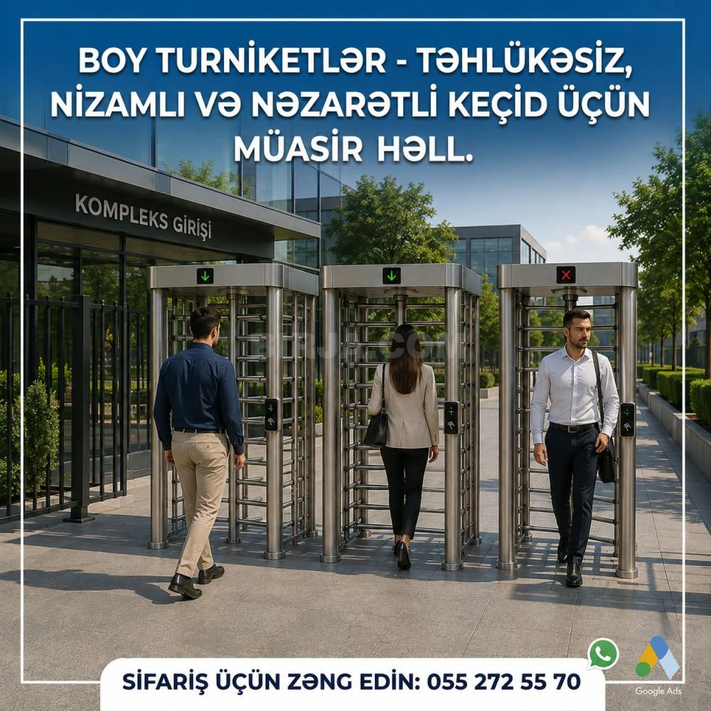 Boy Turniketlər  — Təhlükəsizlik